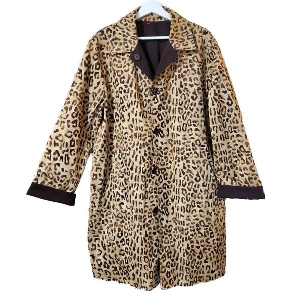 Jones New York Jackets & Blazers - Leopard Oversized Plus Coat Jones NY Reversible